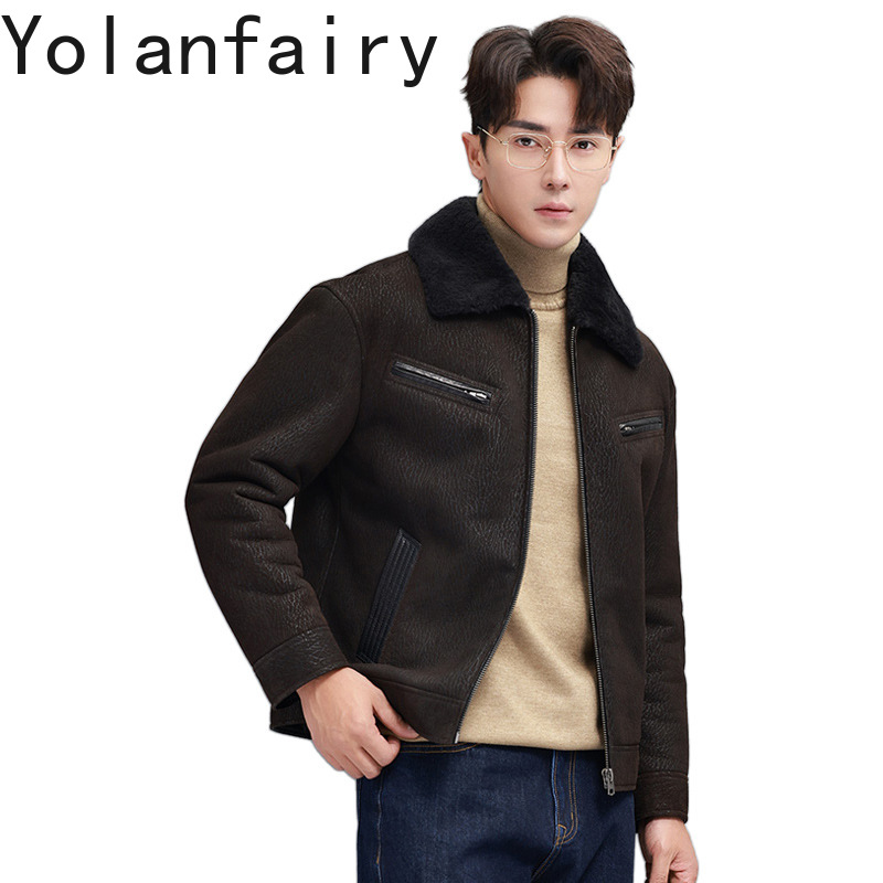 Vintage Fashion Jacket - YOLANFAIRY Mantel Bulu Alami Mode Antik