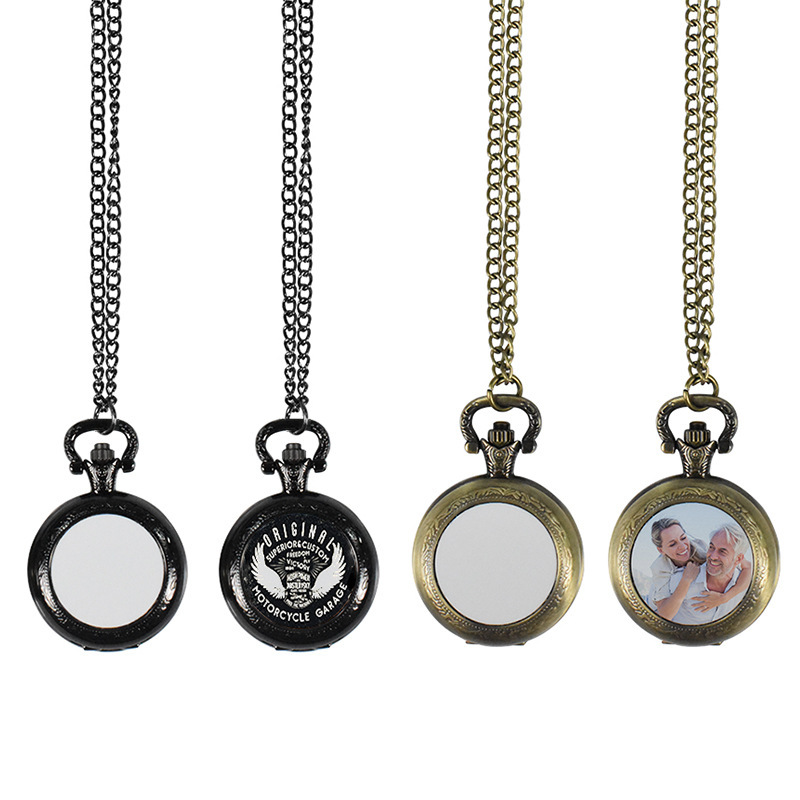 Vintage Fashion Tumblr - Kalung Liontin Jam Saku Logam Vintage