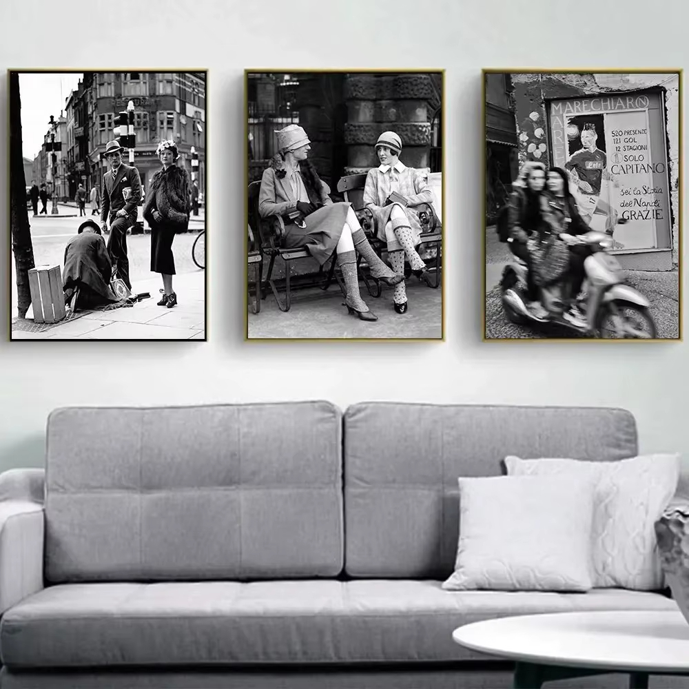 Vintage Fashion Art - Mode Cetak Fotografi Vintage Hitam Putih