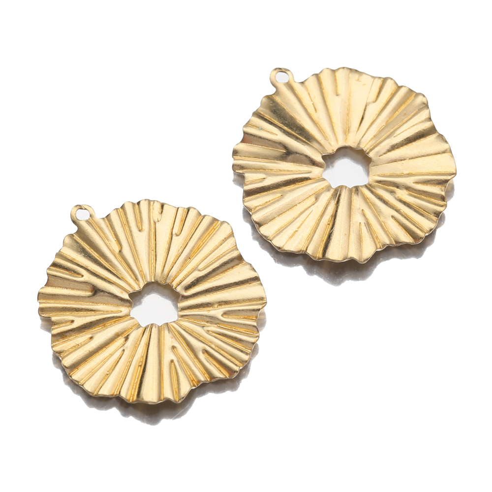 Vintage Fashion Earrings - 20 Buah/Lot Kuningan Bunga Matahari Jimat
