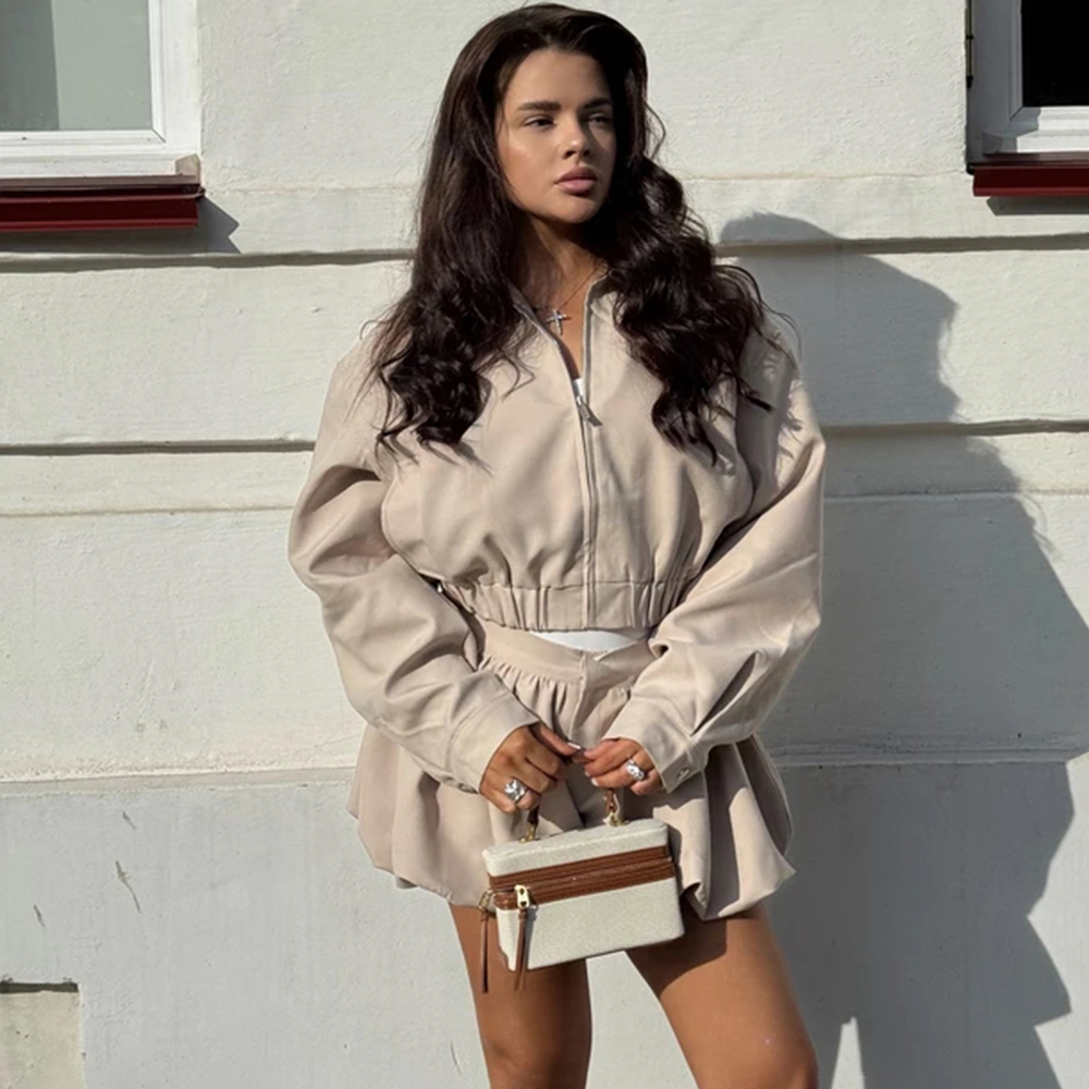 Vintage Fashion Jacket - Setelan Pendek Wanita 2 Potong dari