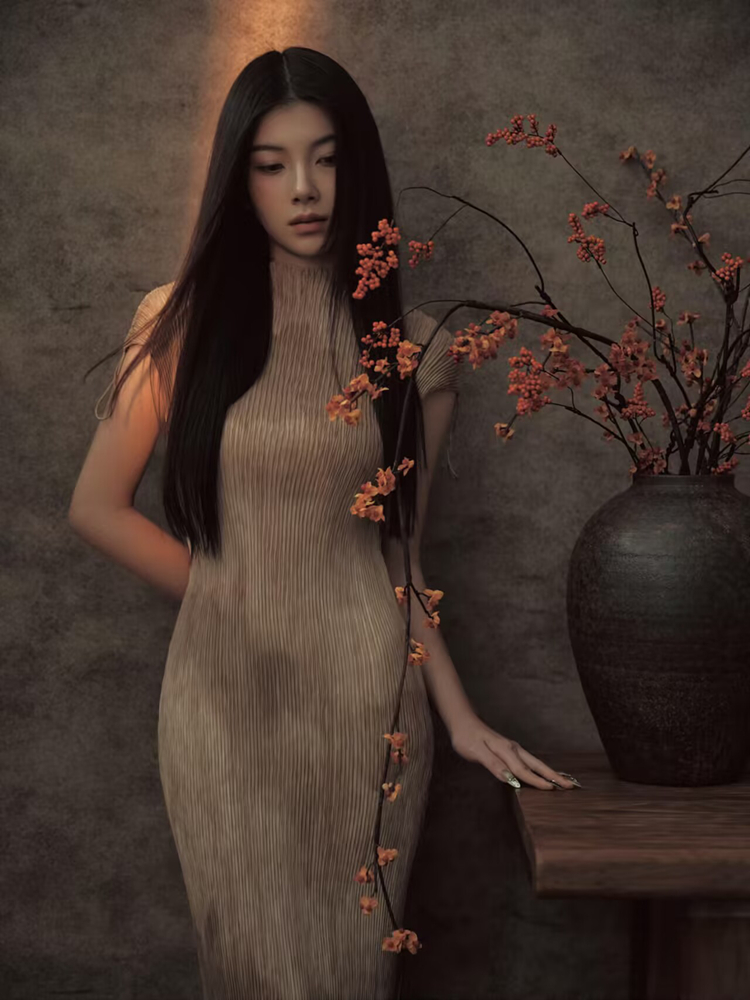 Vintage Fashion Art - Kostum Fotografi Seni Potret Gaya Cina