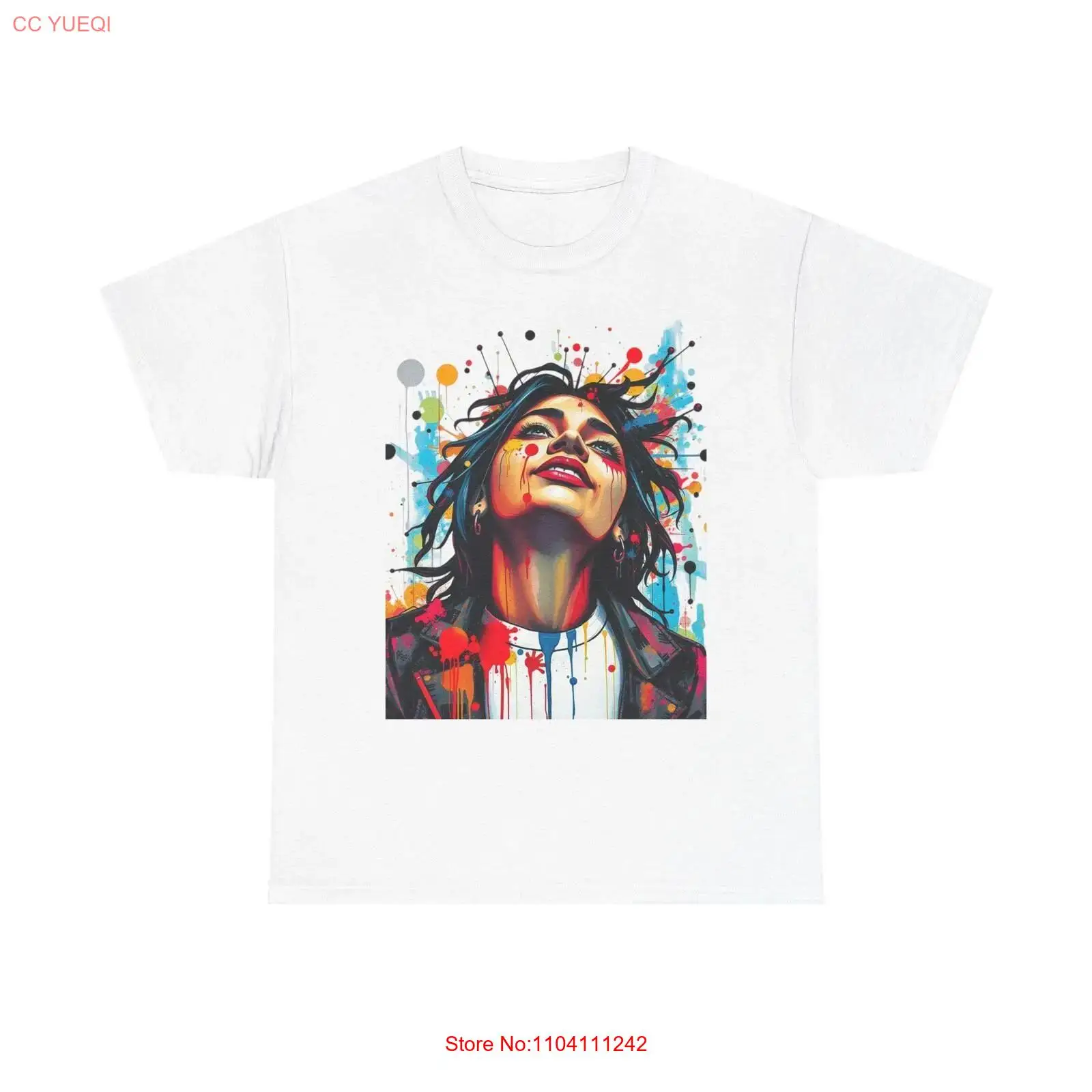 Vintage Fashion Art - Kaos Katun Tebal Warna-warni Gaya Hipster