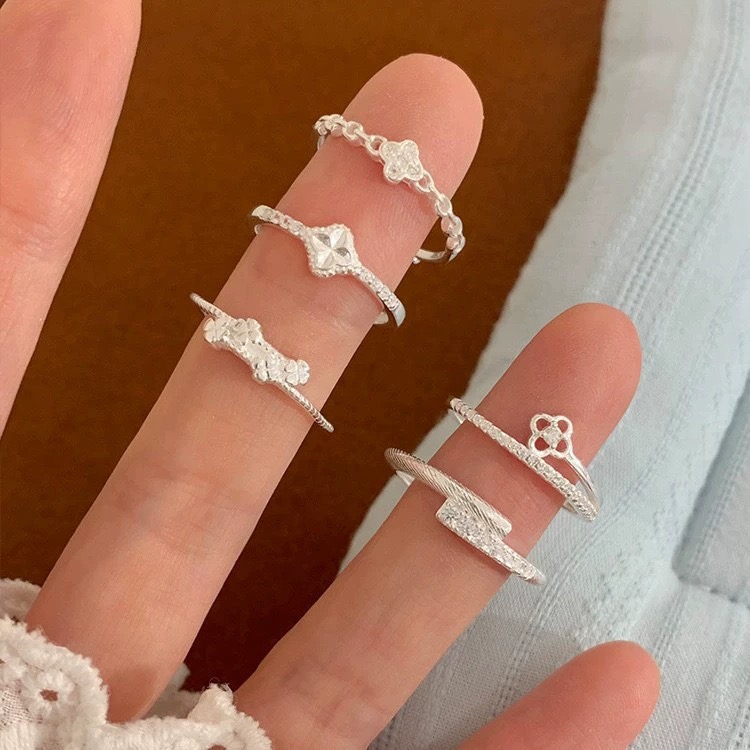 Vintage Fashion Rings For Women - Cincin Perak Sterling 925 untuk Wanita,