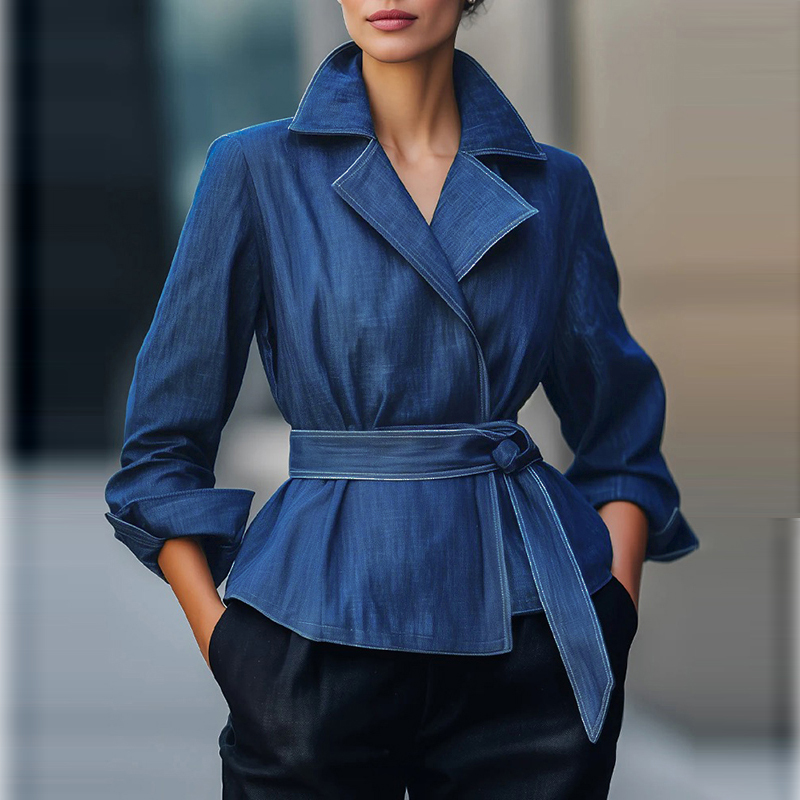 Vintage Fashion Jacket - Jaket Denim Wanita Musim Gugur Semi