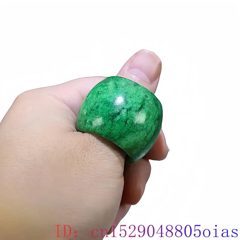 Cincin giok asli hijau 22mm un - Vintage Fashion Rings For Women ulasan dan harga