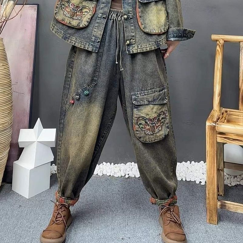 Setelan Koboi Bordir Gaya Retr - Vintage Fashion Jacket ulasan dan harga