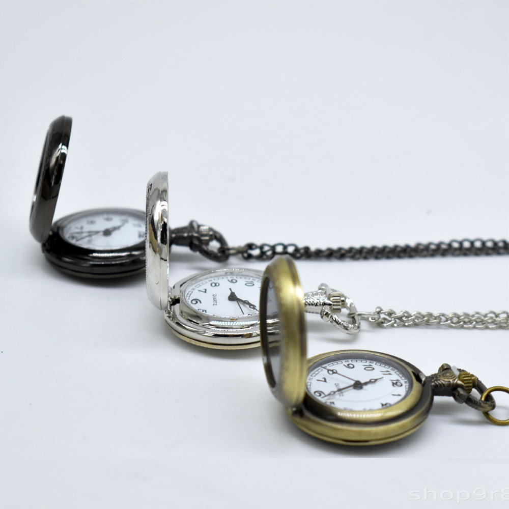 Kalung Liontin Jam Saku Logam  - Vintage Fashion Tumblr ulasan dan harga