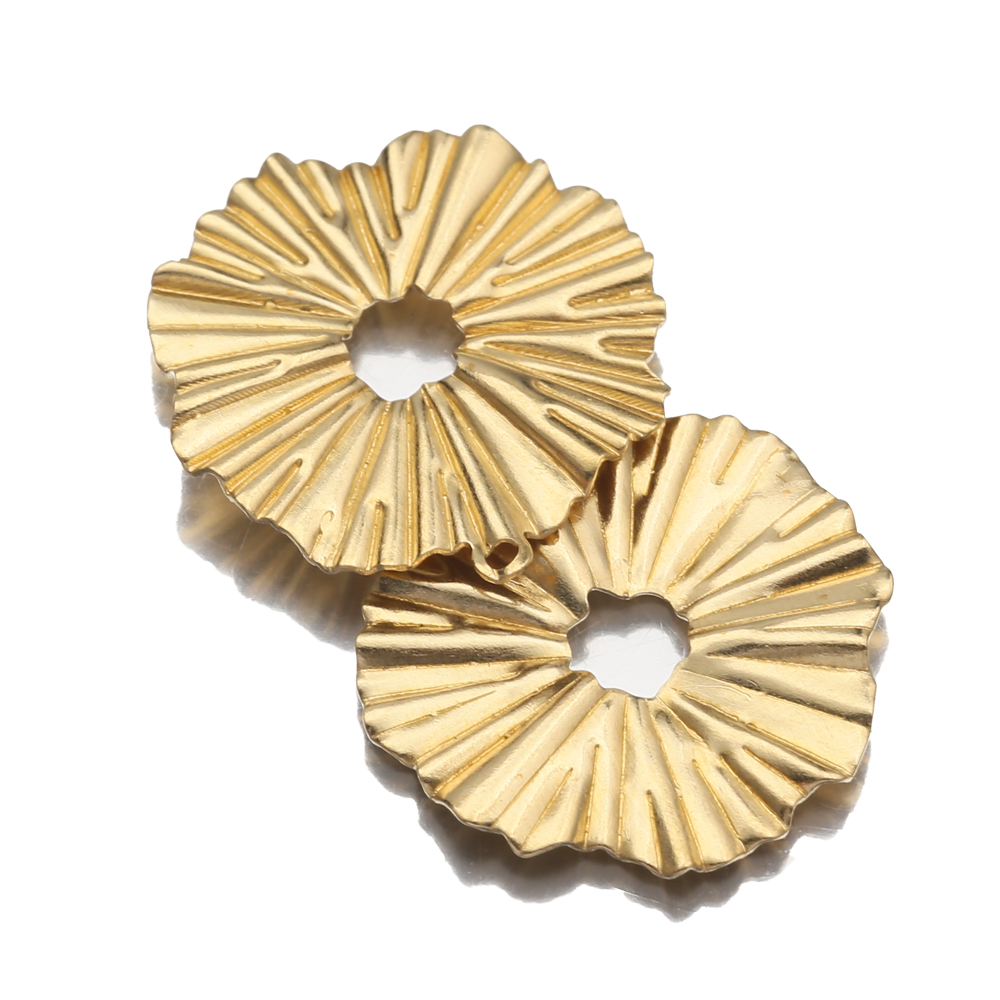 20 Buah/Lot Kuningan Bunga Mat - Vintage Fashion Earrings ulasan dan harga
