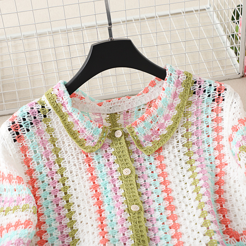 Kemeja Rajut Kancing Depan unt - Crochet Top Boho ulasan dan harga
