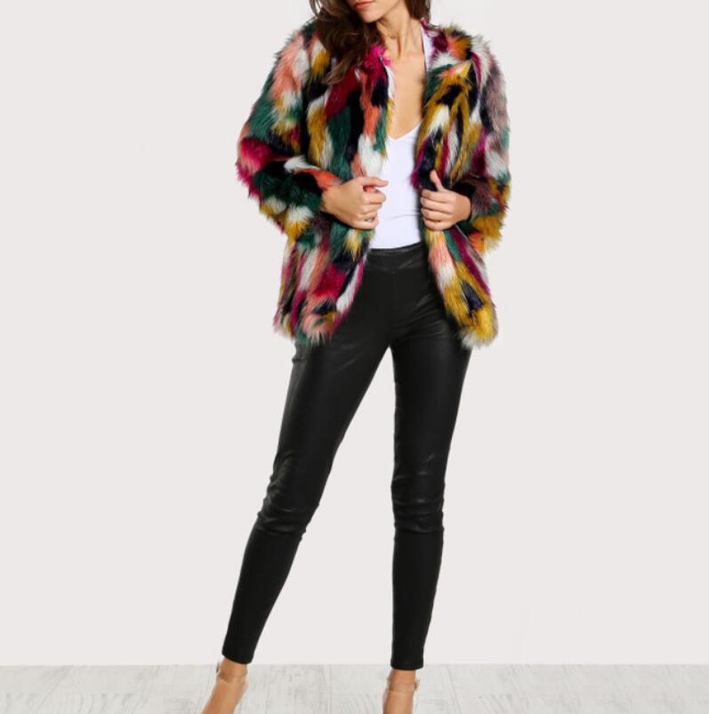 Mantel Bulu Imitasi Multi Warn - Vintage Fashion Show ulasan dan harga