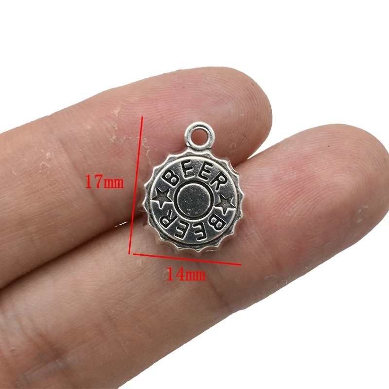 15 buah perak antik topi bir j - Vintage Fashion Earrings ulasan dan harga