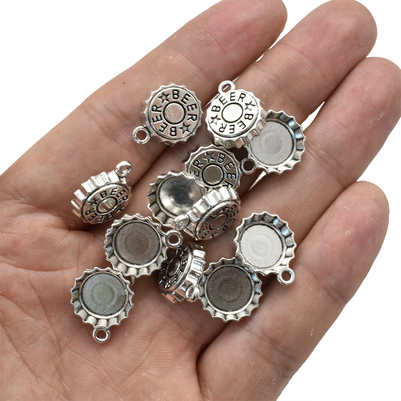 15 buah perak antik topi bir j - Vintage Fashion Earrings ulasan dan harga