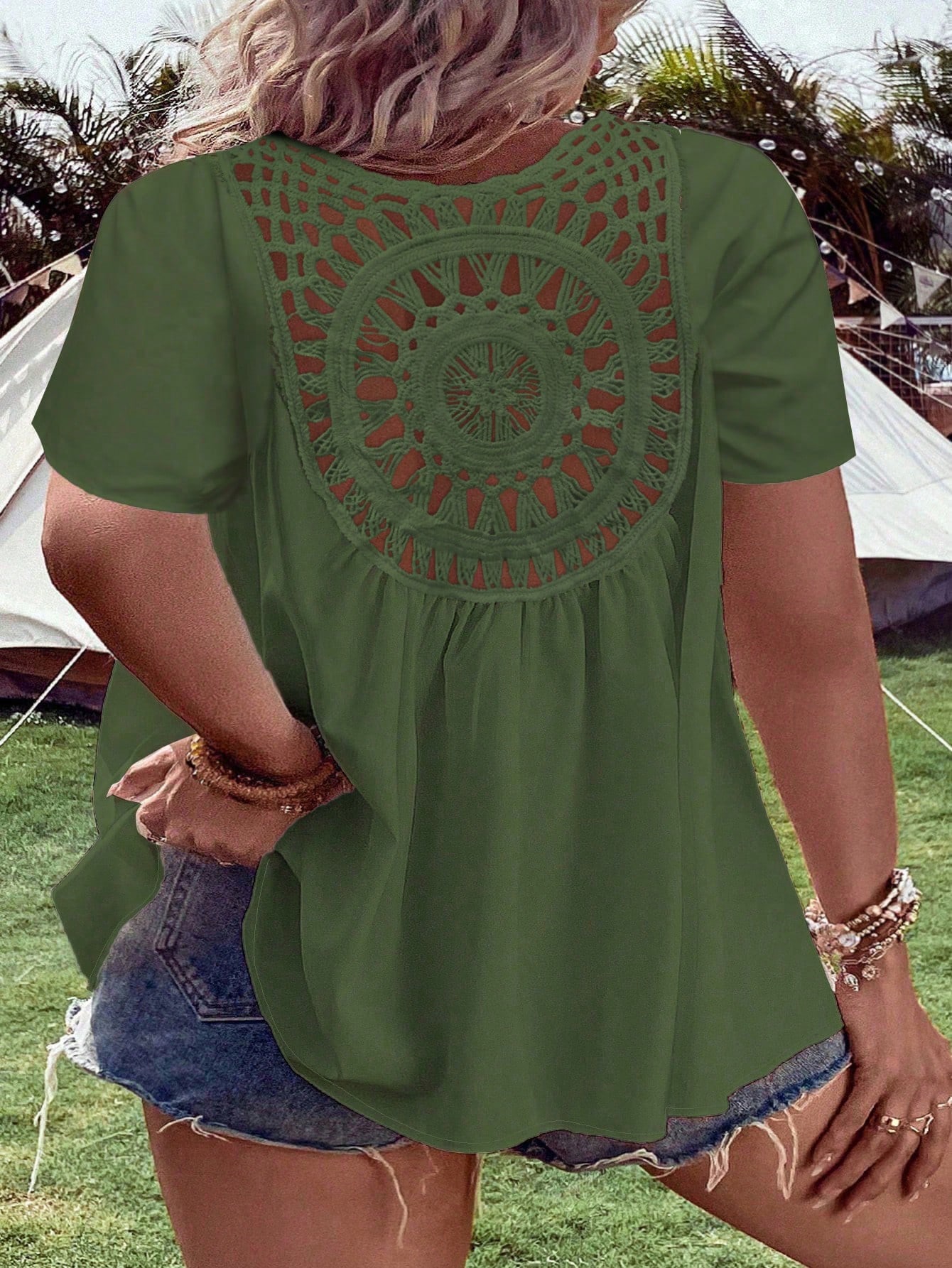 Blus Rajut Wanita Ukuran Besar - Crochet Top Boho ulasan dan harga
