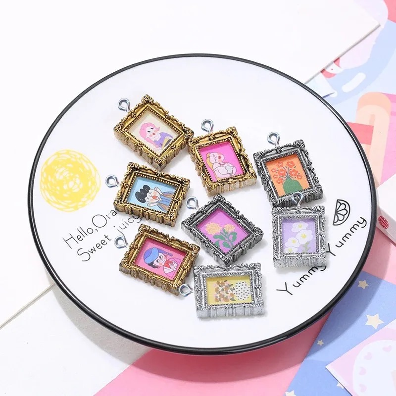 10 Buah Liontin Bingkai Foto R - Vintage Fashion Earrings ulasan dan harga