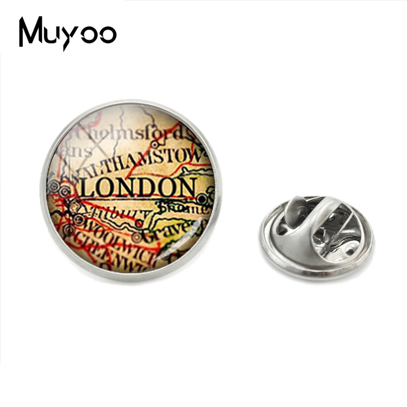 Pin Kerah Peta Kota Dunia Vint - Vintage Fashion In Paris ulasan dan harga