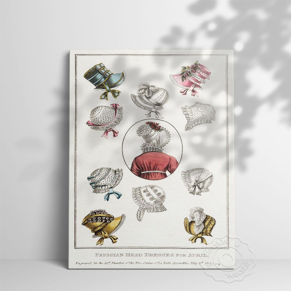 Stiker Dinding Lukisan Kanvas  - Vintage Fashion In Paris ulasan dan harga