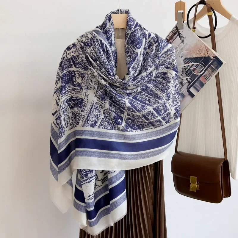 Syal Panjang Hangat Lembut Pin - Vintage Fashion In Paris ulasan dan harga
