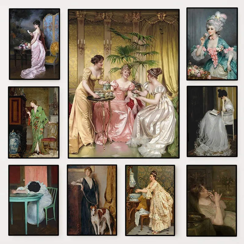 Poster Potret Wanita Renaisans - Vintage Fashion Art ulasan dan harga