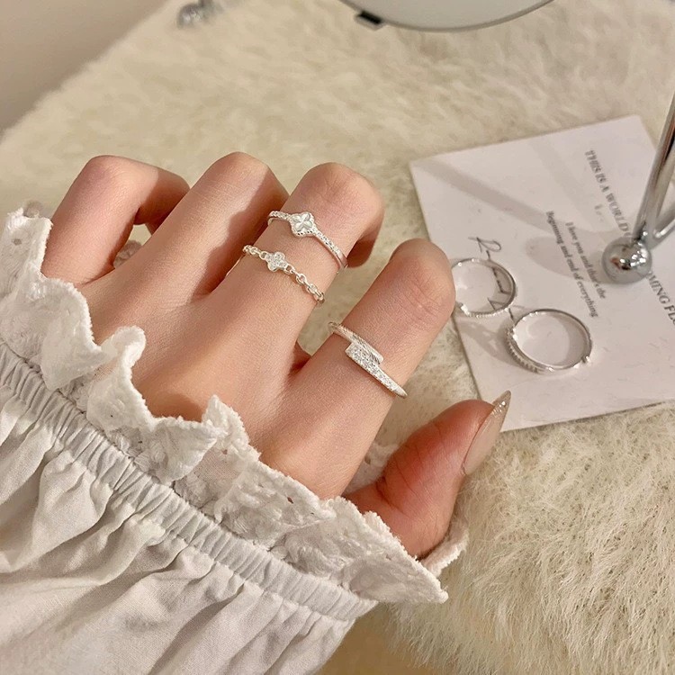 Cincin Perak Sterling 925 untu - Vintage Fashion Rings For Women ulasan dan harga