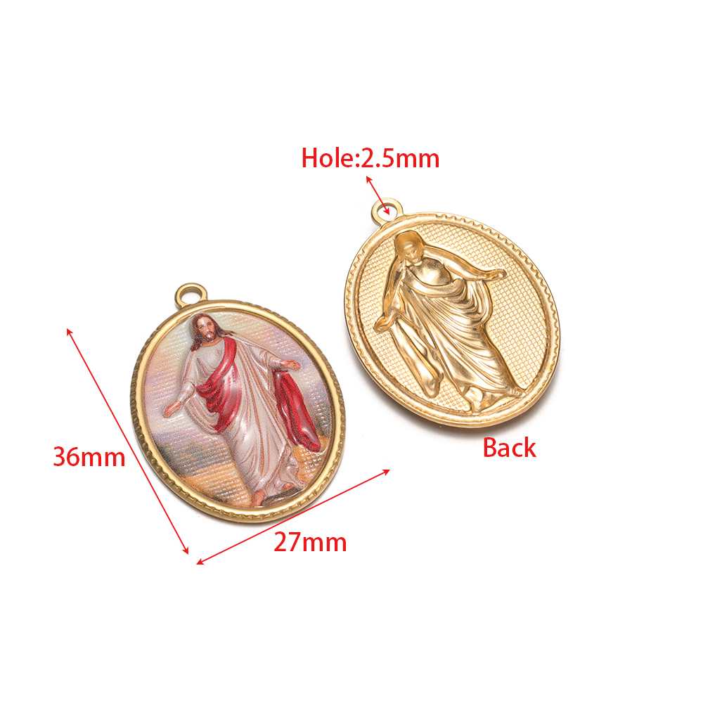 4Pcs Liontin Oval Religius Bah - Vintage Fashion Earrings ulasan dan harga